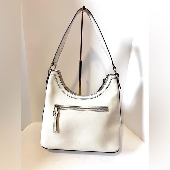 Dooney & Bourke Creamy White Leather Hobo Shoulder Bag - Picture 2 of 12